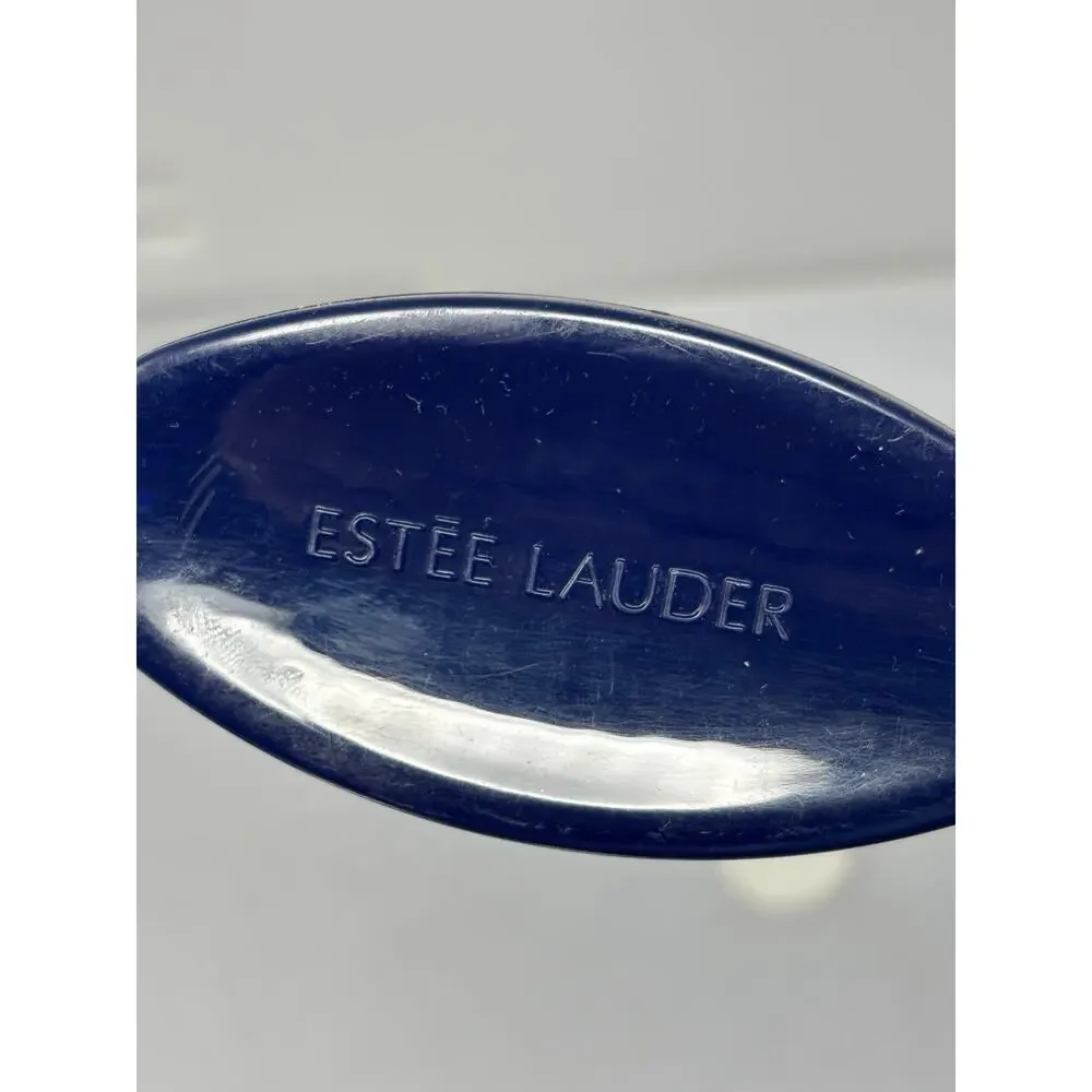 Vtg Estee Lauder Ball Tipped Small Travel Hair Brush Purse‎ Navy Blue 6.5” Comb